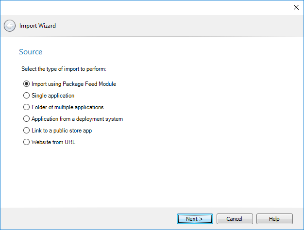 Import Wizard / Source Panel